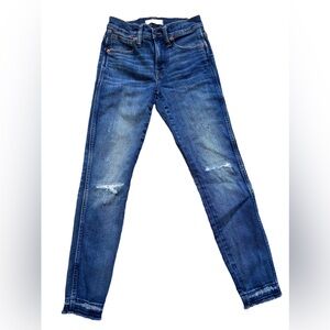 Madewell High-Rise Skinny 9” Distressed Jeans